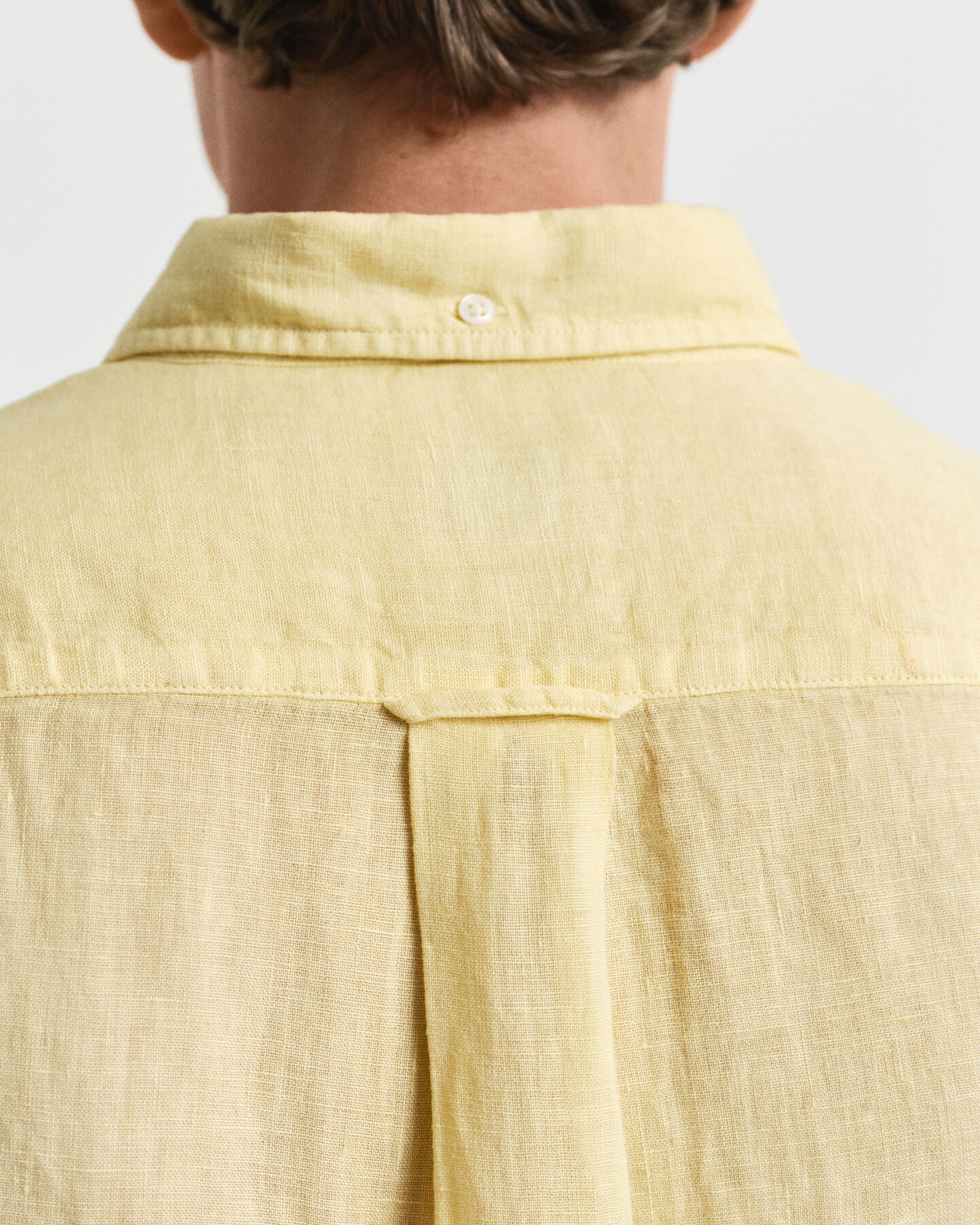 St&uuml;ckgef&auml;rbtes Regular Fit Leinen Kurzarmhemd