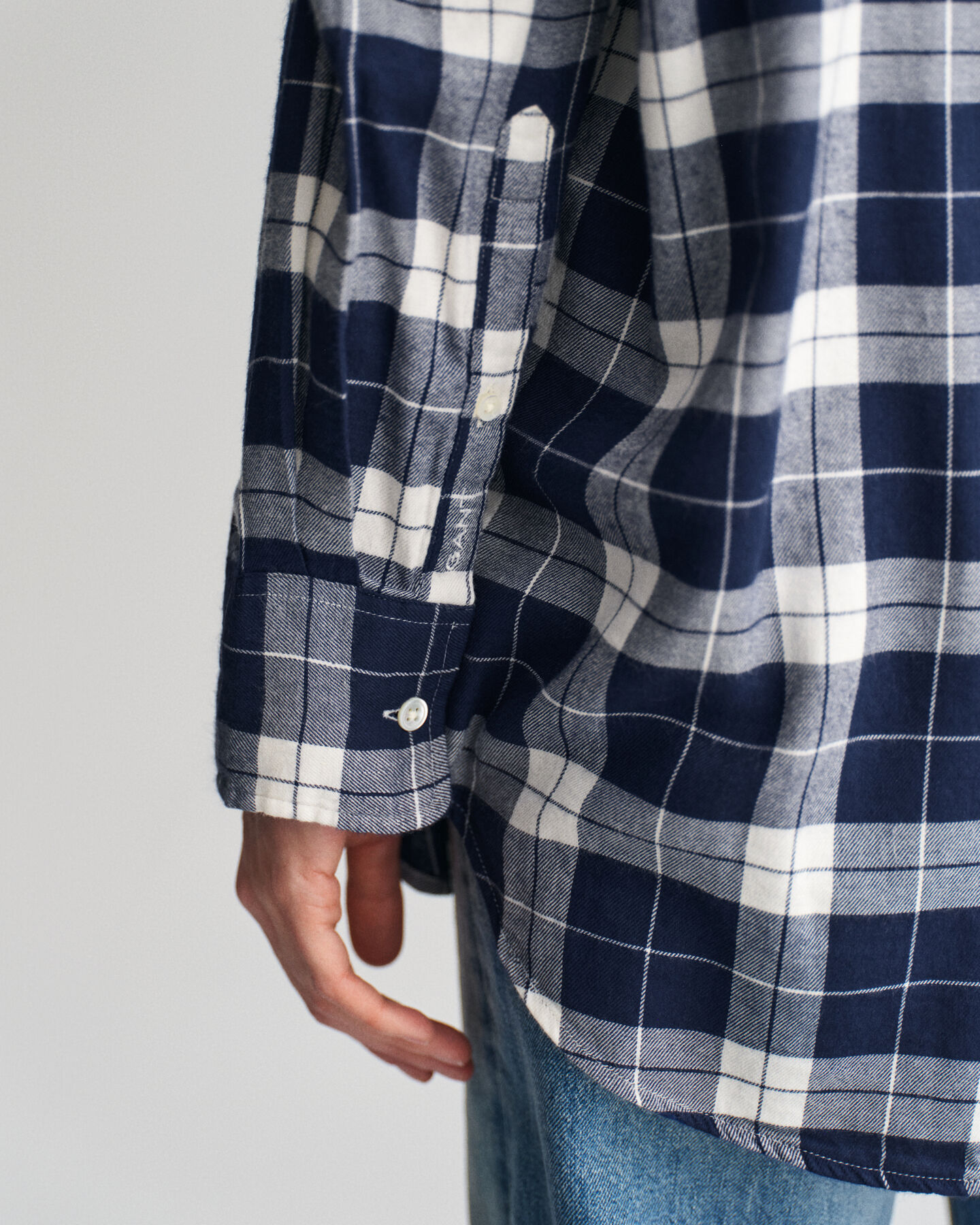 Oversized Flanellbluse mit Karomuster