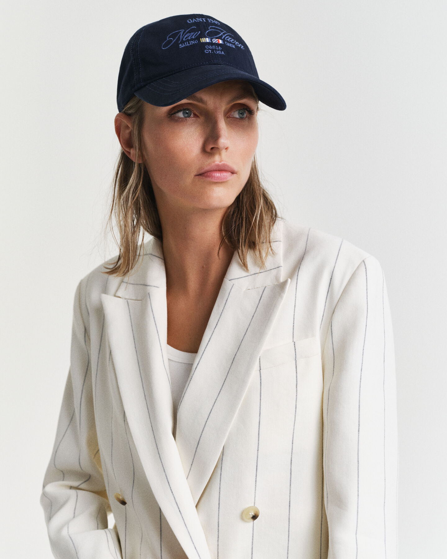 Pinstripe Leinen Club Blazer