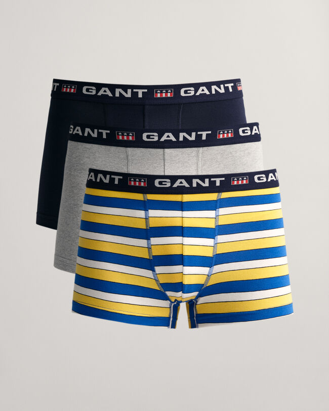 3er-Pack Retro Shield Boxershorts mit Streifen