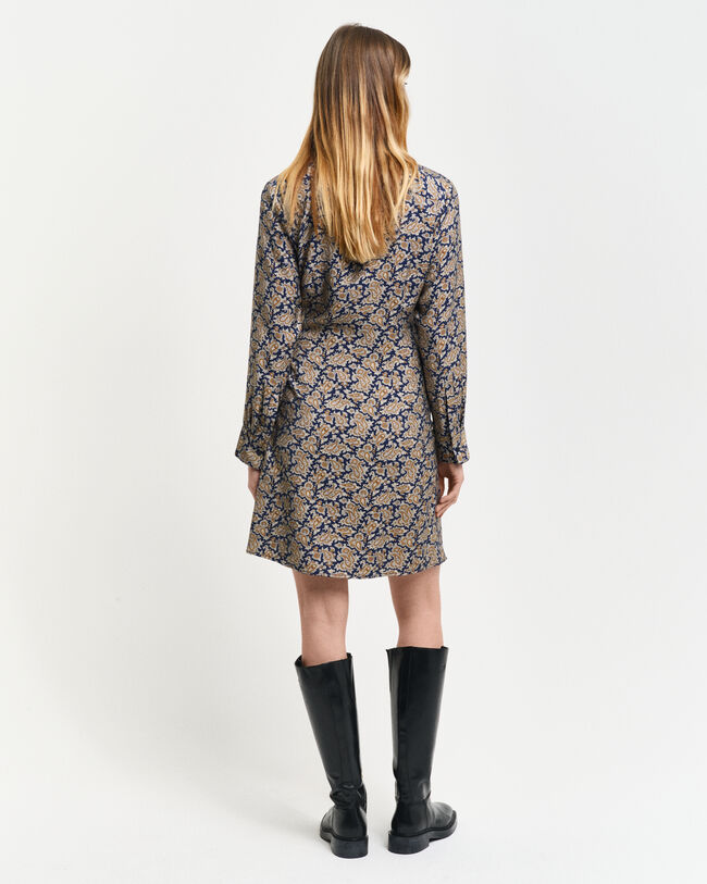 Paisley Hemdblusen-Wickelkleid