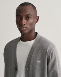 Classic V-Neck Strickjacke aus Baumwolle