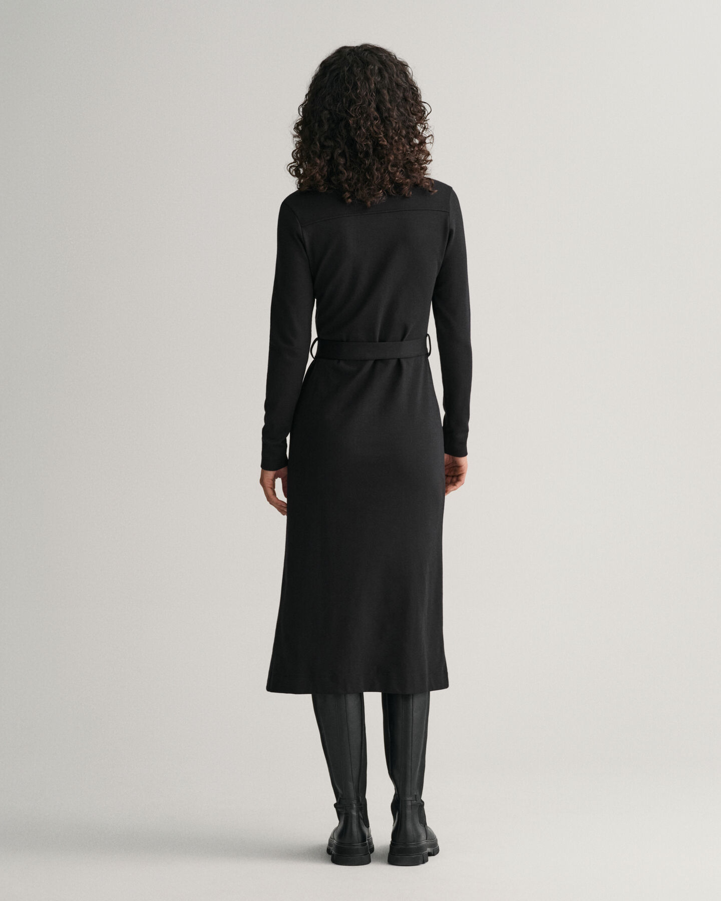 Slim Fit Jersey Polokleid