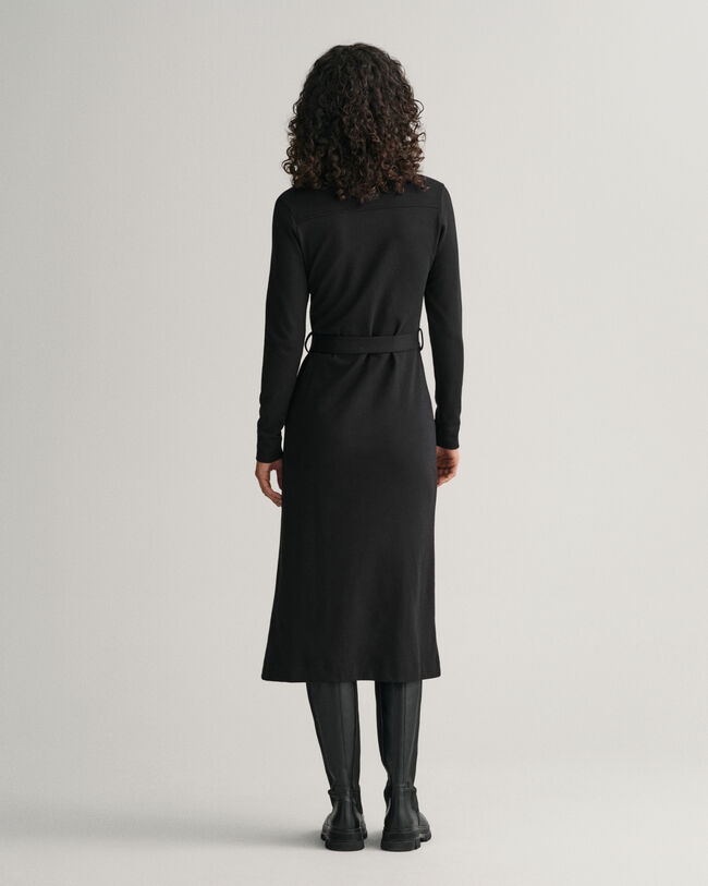 Slim Fit Jersey Polokleid