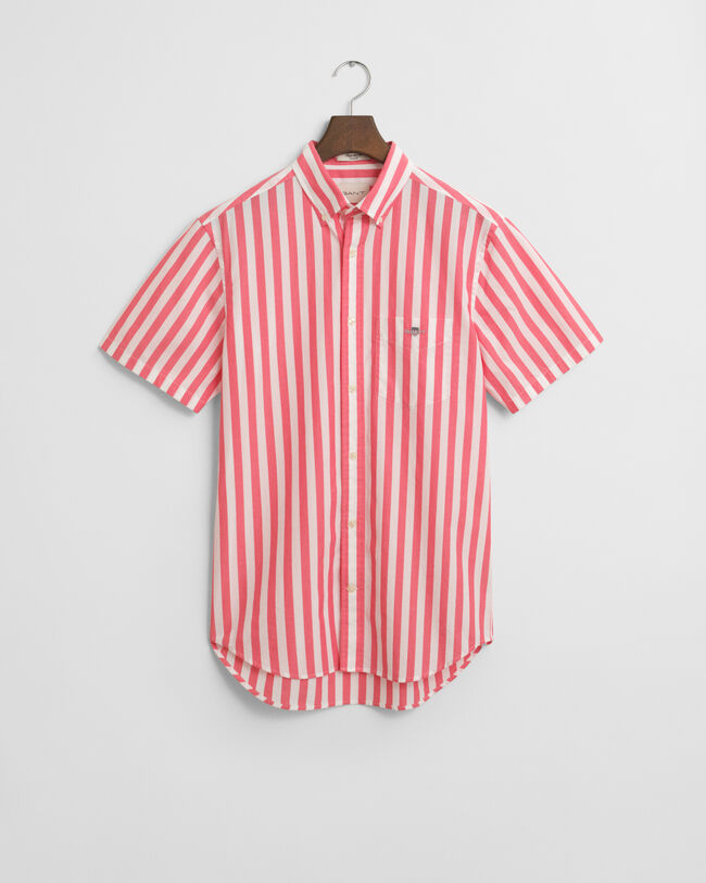 Regular Fit Classic Popeline Kurzarmhemd mit Streifen