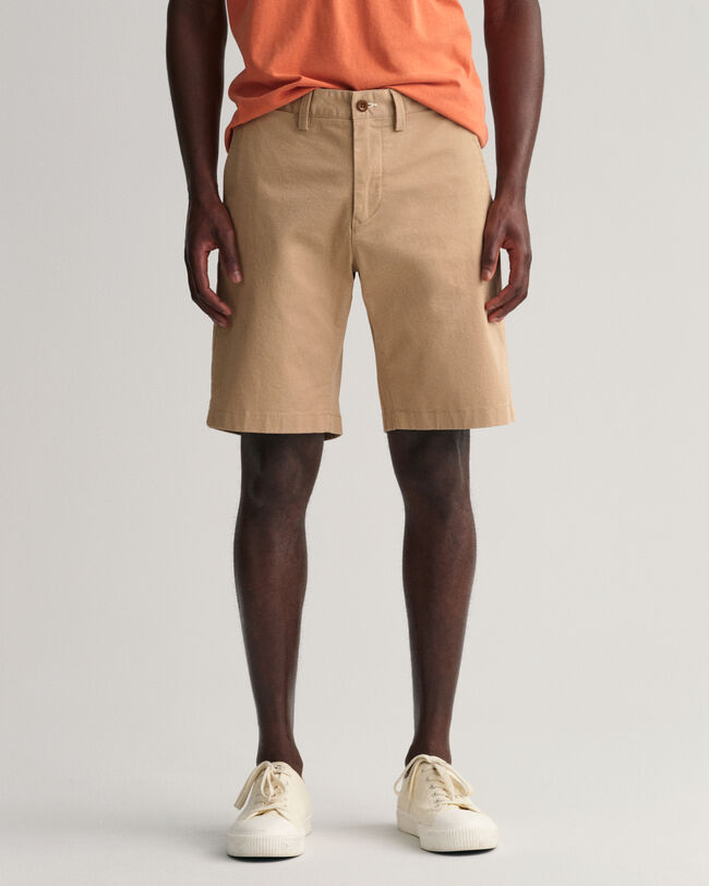 Hallden Slim Fit Twill-Shorts
