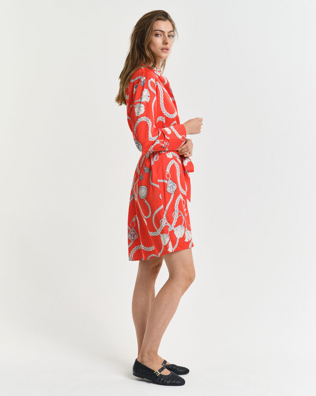 Sailing Print Hemdblusenkleid