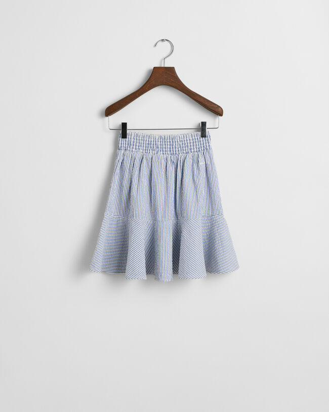 Teen Girls Gesmokte Seersucker Bluse mit Streifen