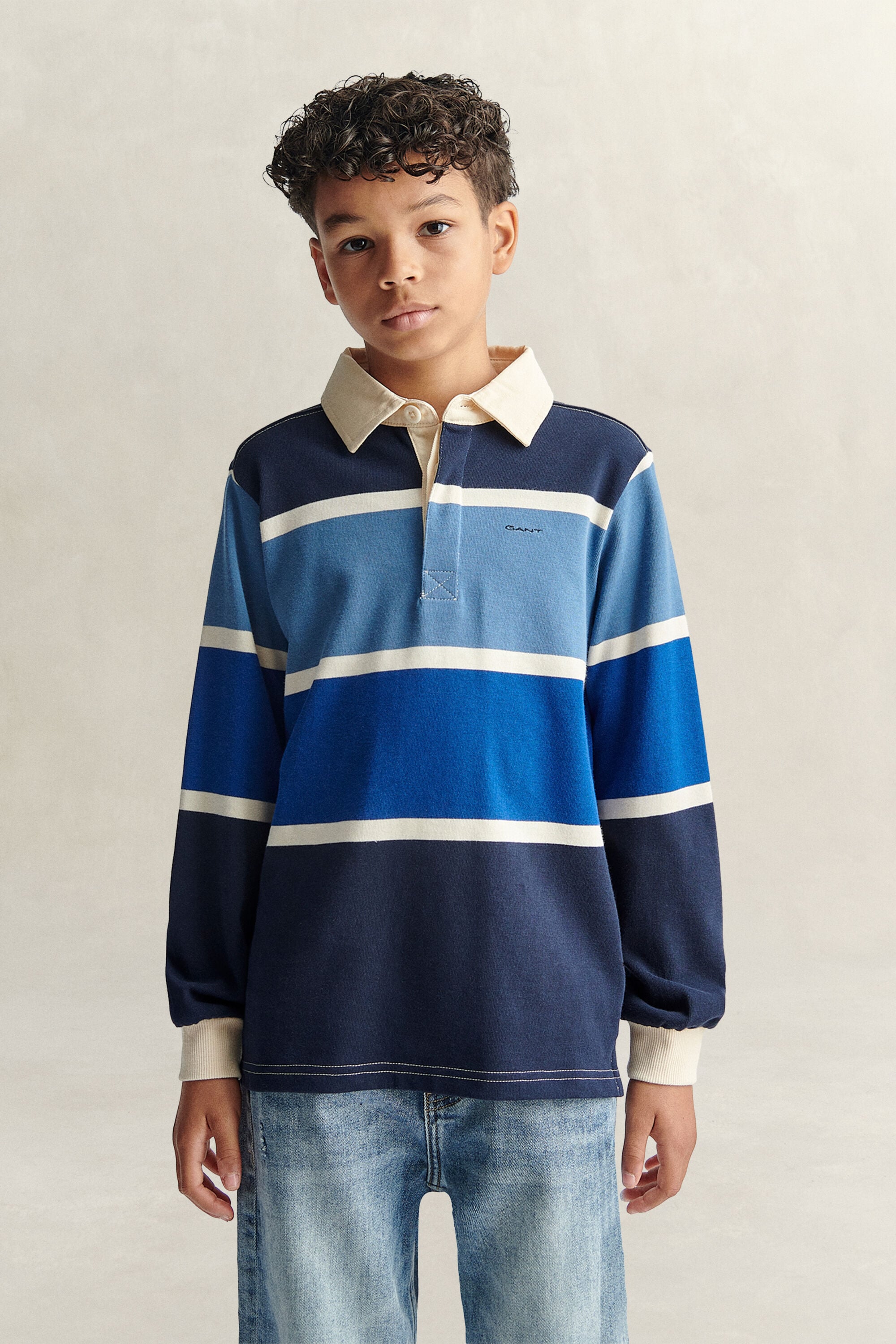 Teen Boys Striped Graphic Rugger