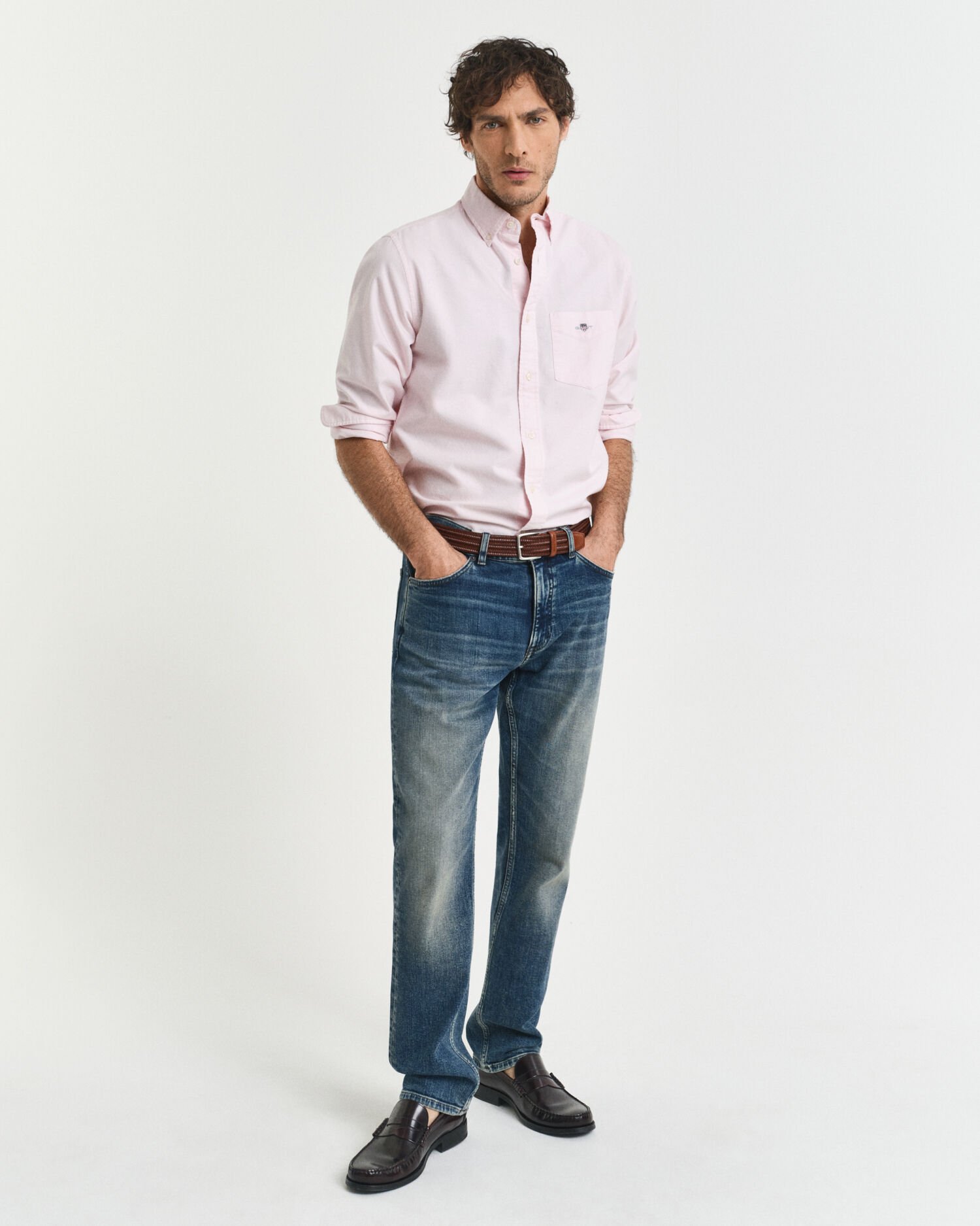Chemise coupe regular en coton Oxford classique