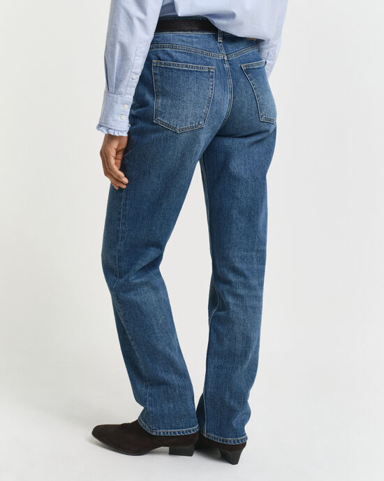 Stretch-Jeans mit geradem Bein