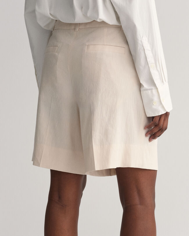 Stretch Leinen Shorts