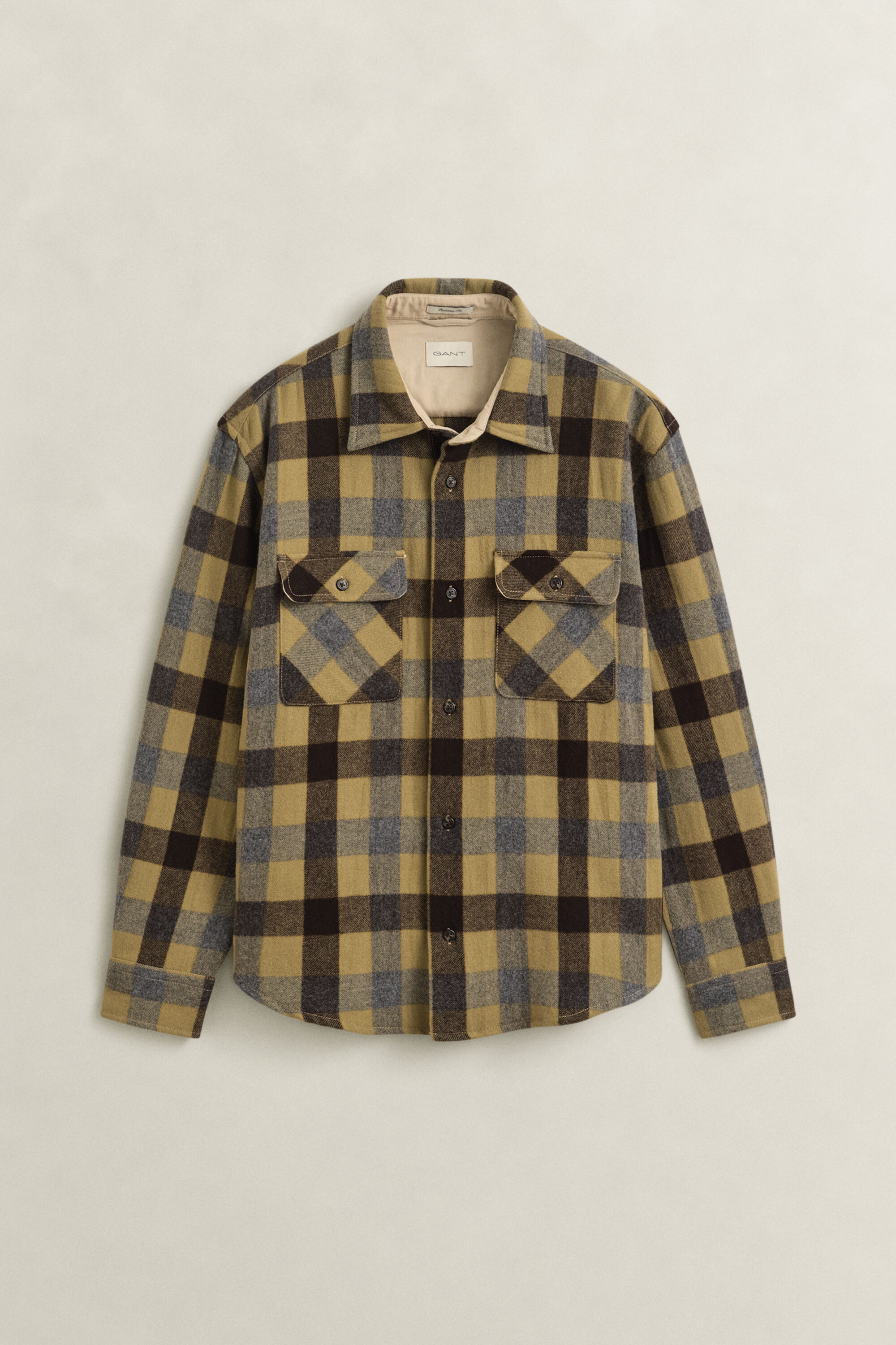 Chemise en laine à carreaux