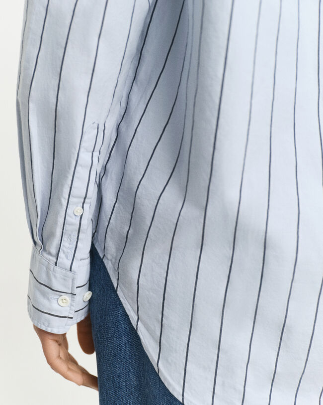 Gestreifte Relaxed Fit Luxury Oxford-Bluse