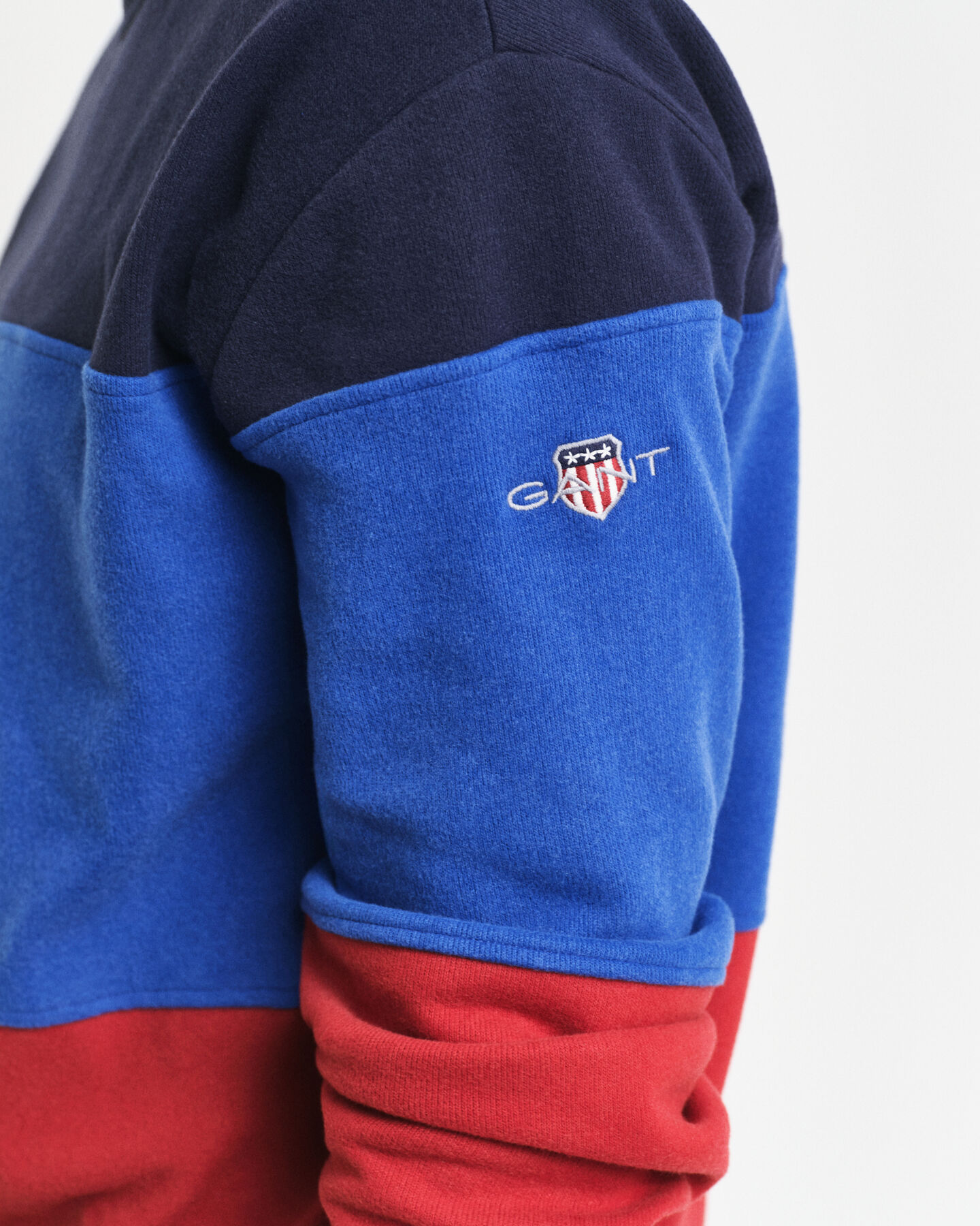 Rundhals-Sweatshirt mit Farbblockdesign