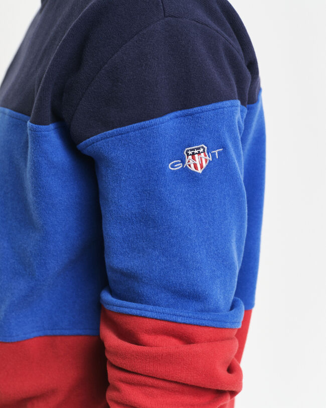 Rundhals-Sweatshirt mit Farbblockdesign