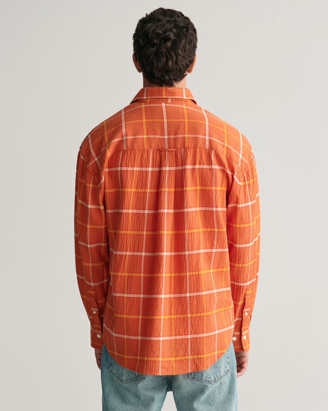 Strukturiertes Oversized Karohemd