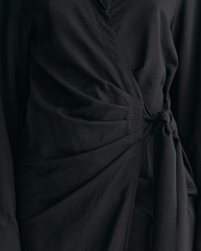 Hemdblusenkleid im Wickeldesign