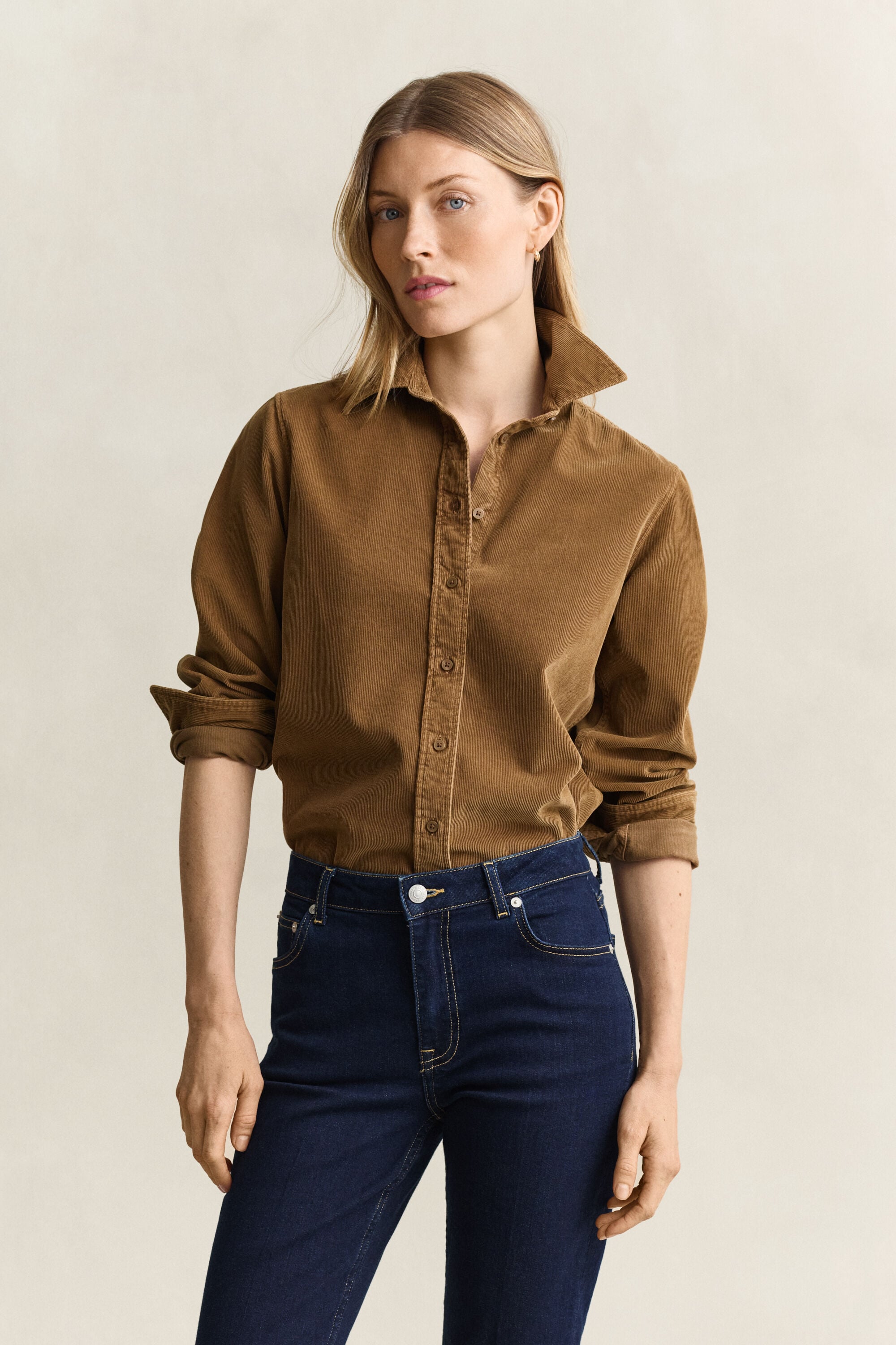 Camicia in velluto a coste regular