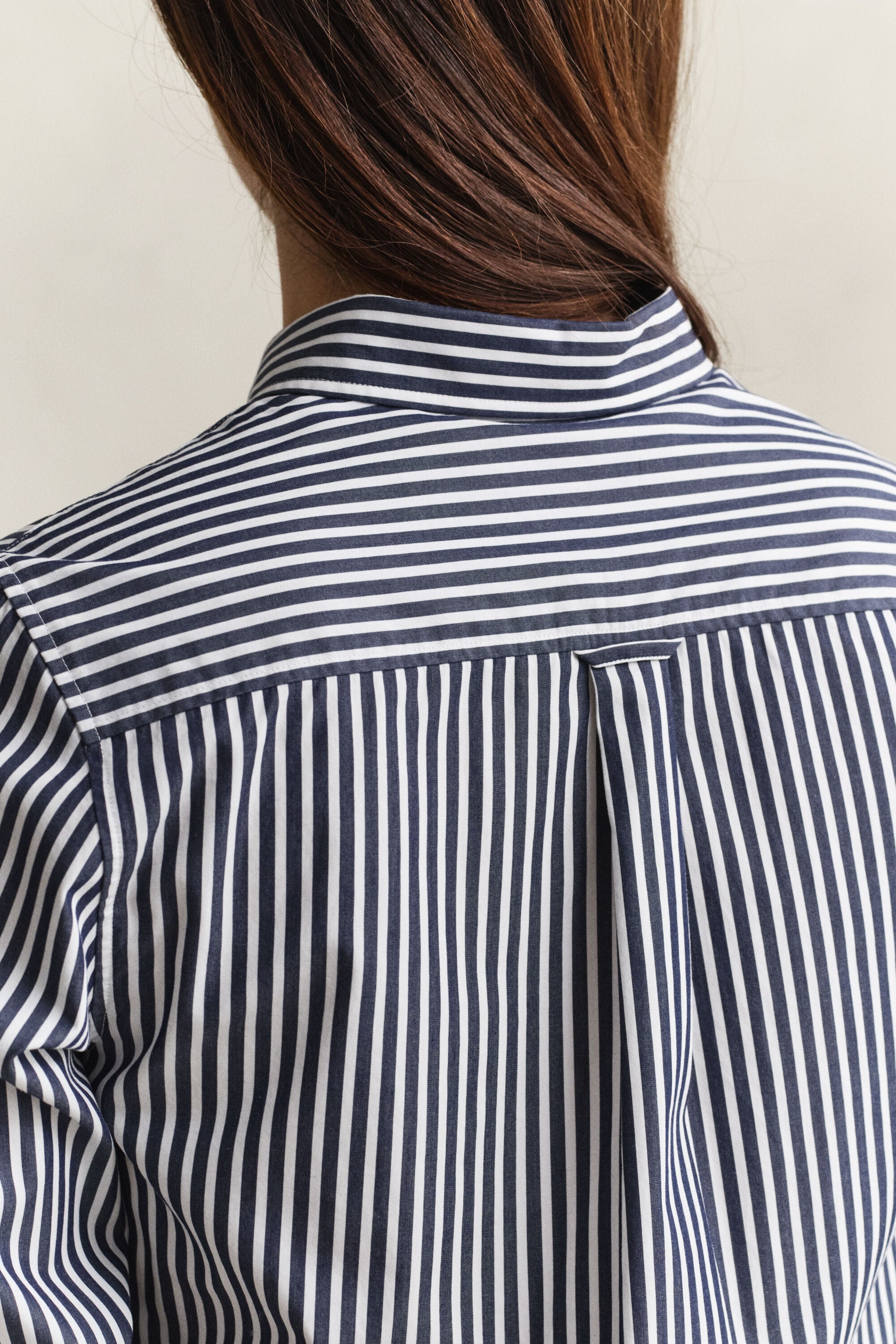 Popeline-Bluse im Regular Fit mit Streifen