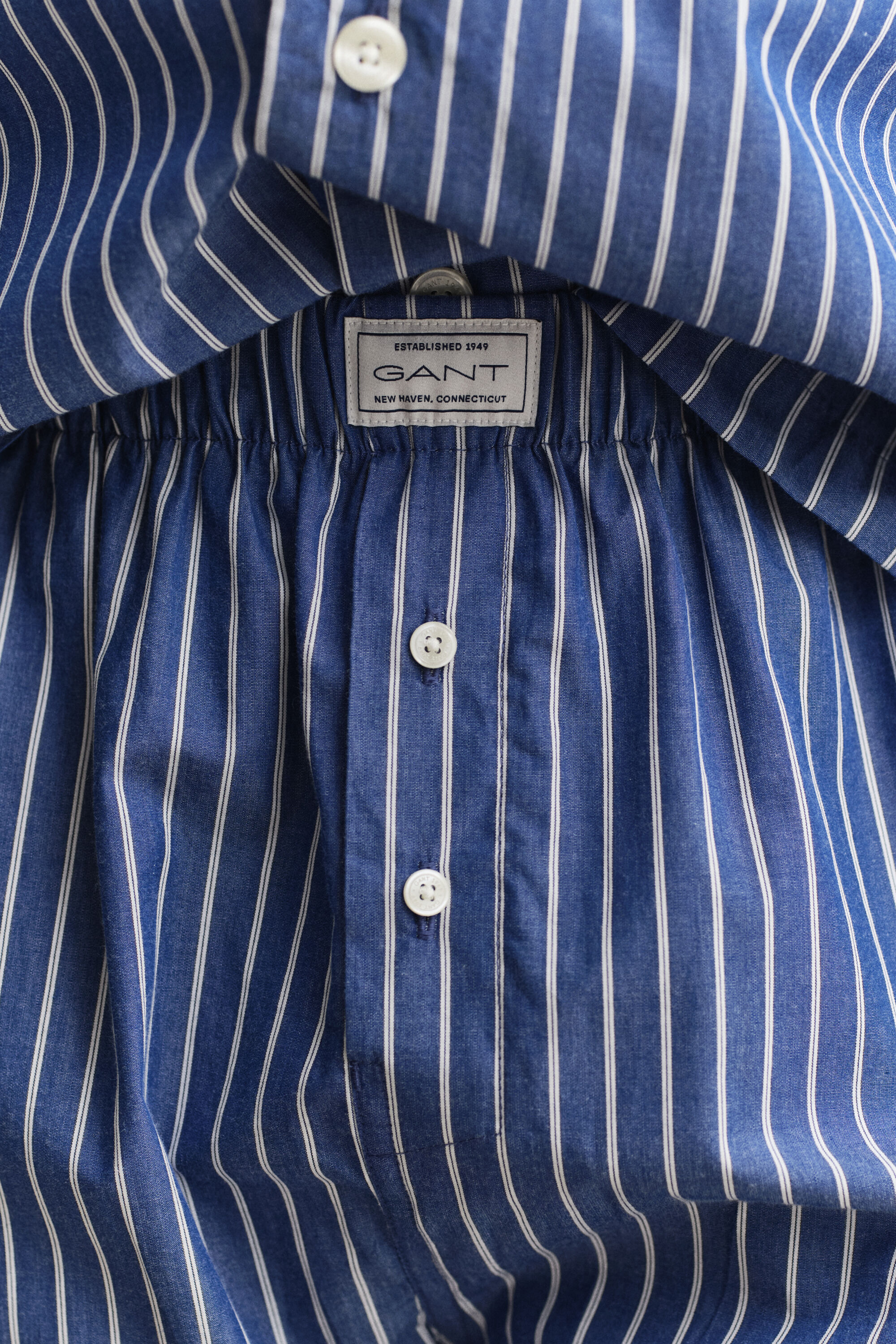 Pigiama in popeline a righe