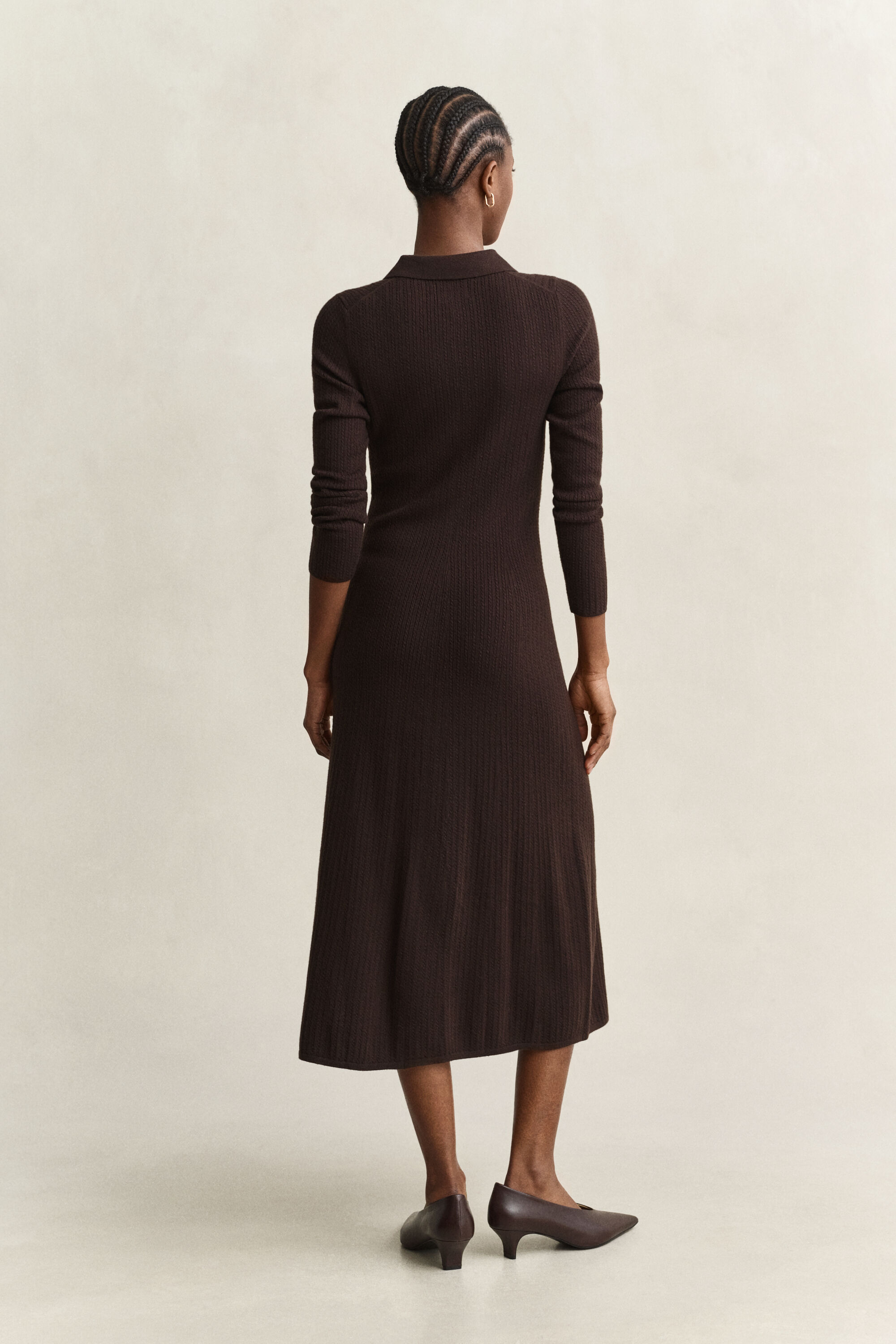 Robe en maille torsadée