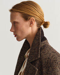 Mantel mit Fischgrätmuster