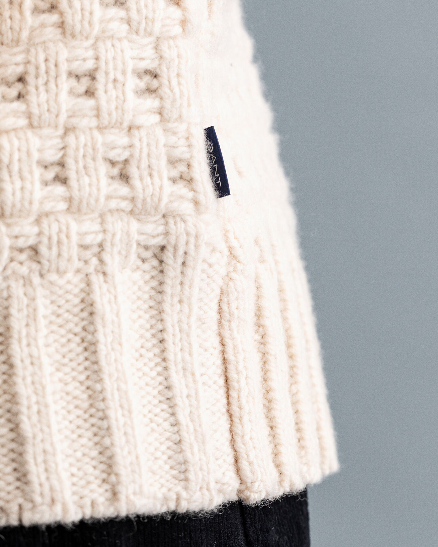 Chunky Texture Rollkragenpullover