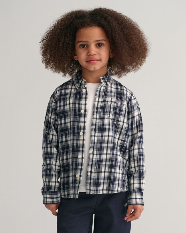 Kids Regular Fit Flanellhemd mit Karomuster