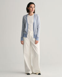 Feinstrick Strickjacke mit Streifen