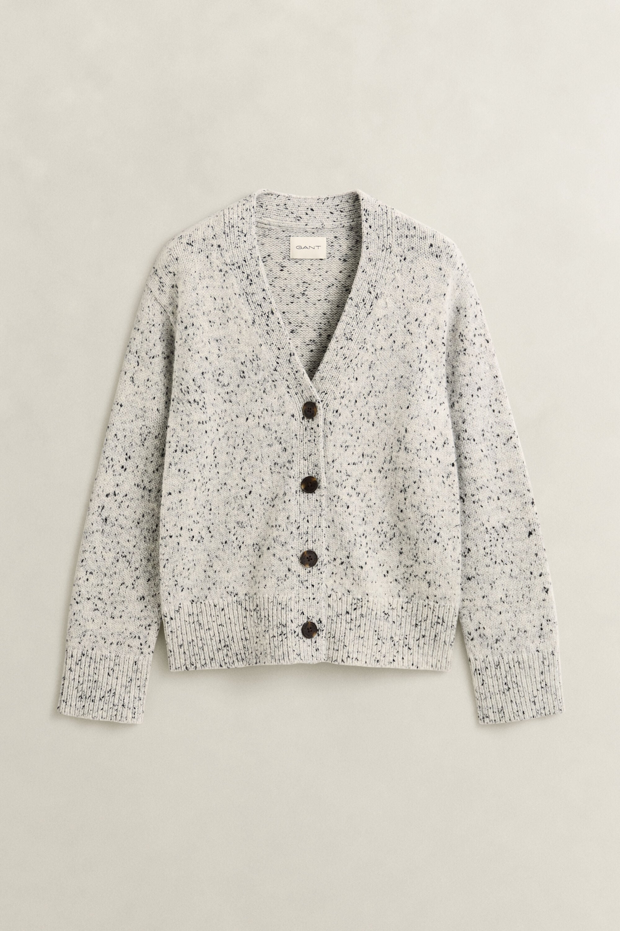 Strickjacke aus Wollmix mit Noppenstruktur