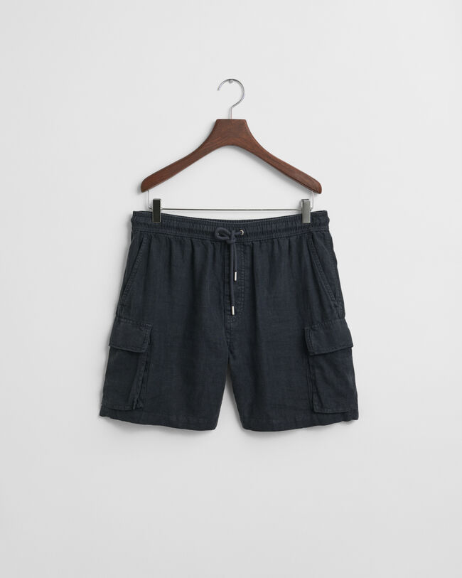 Regular Fit Cargoshorts aus Leinen