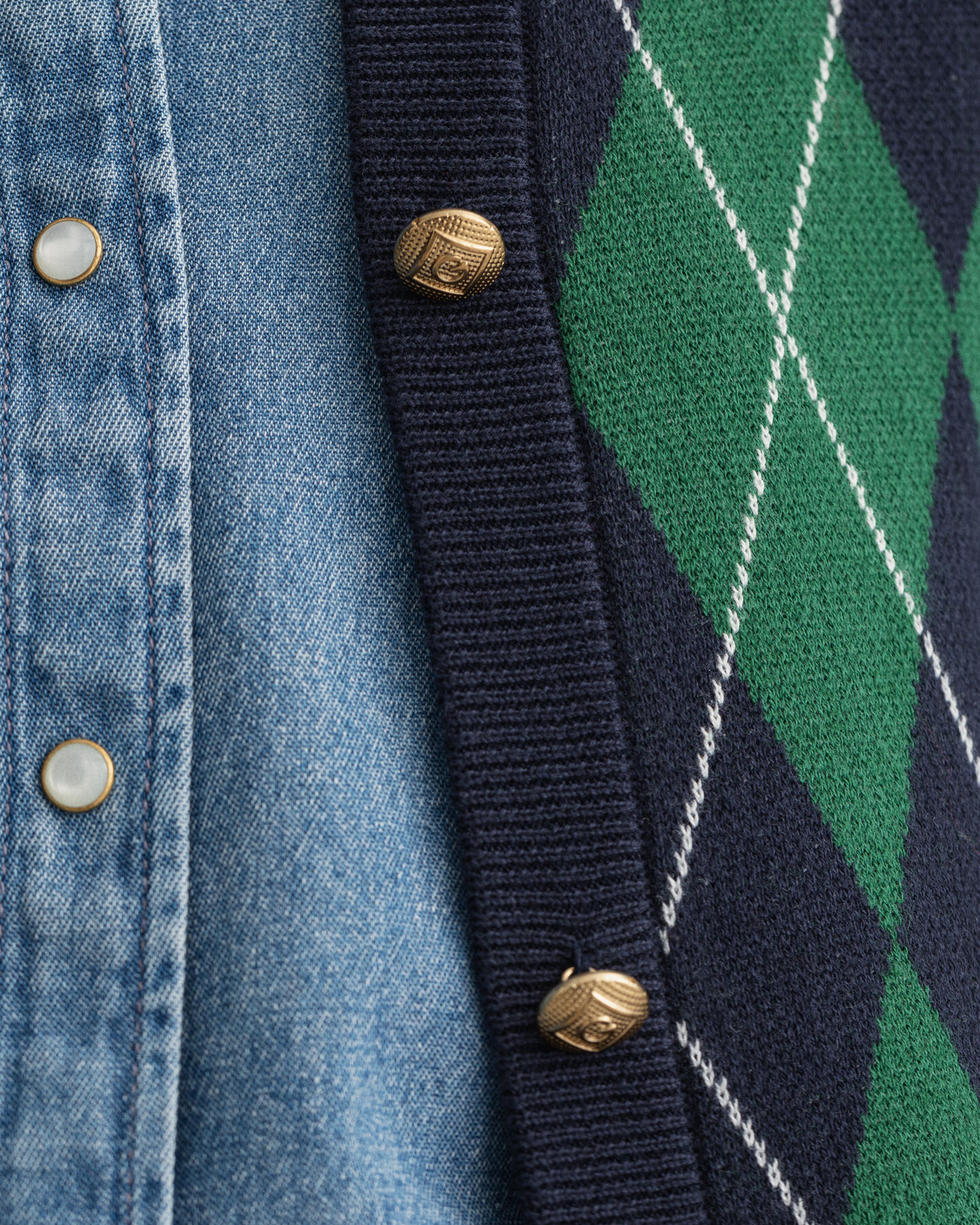 Strickjacke mit Argyle-Muster