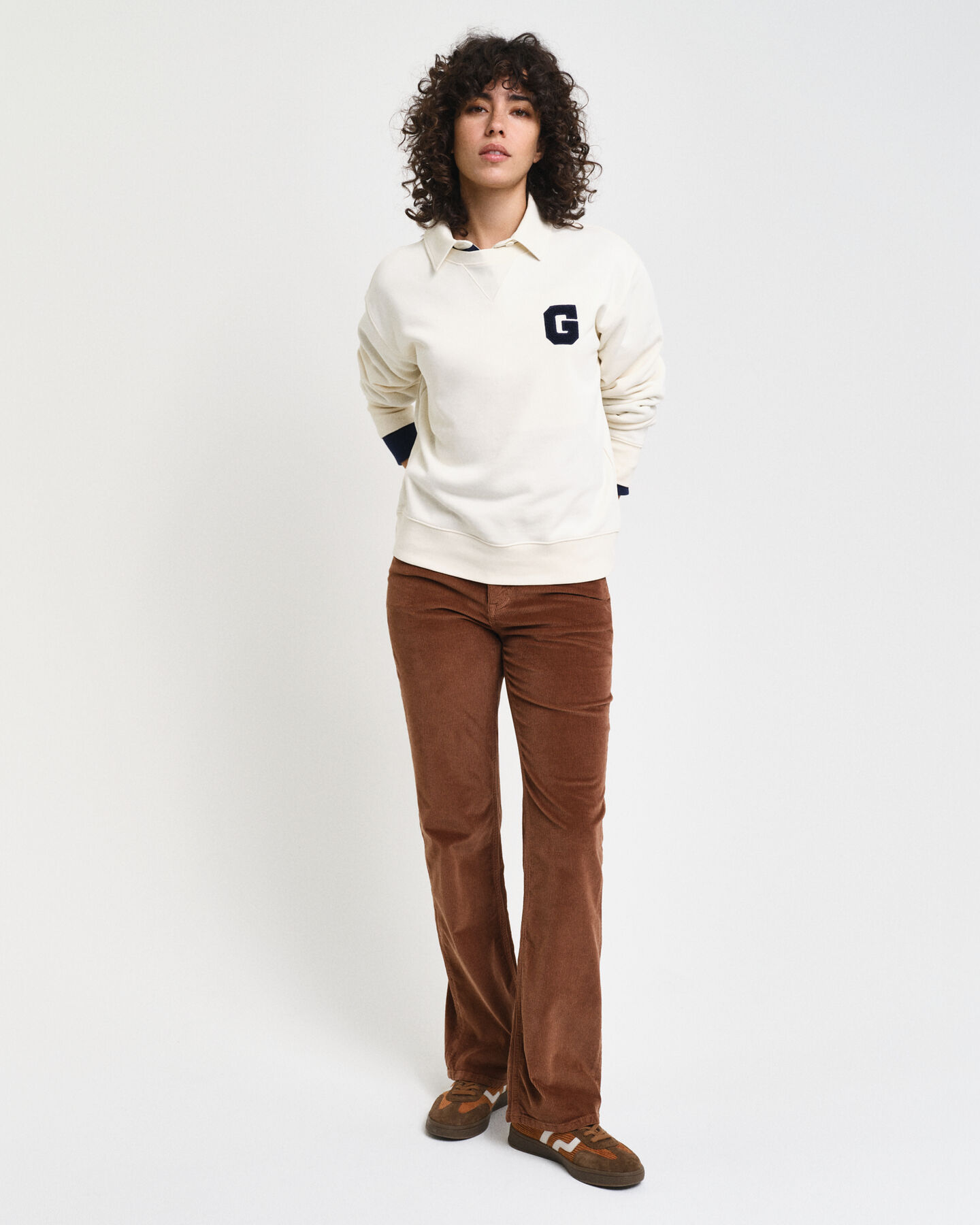 G Badge Rundhals-Sweatshirt
