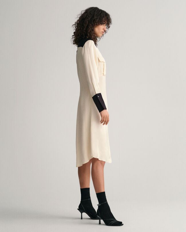 Hemdblusenkleid im Blockfarbendesign