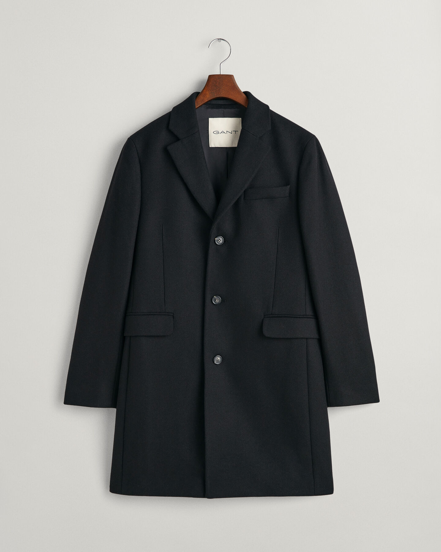 Tailored Fit Klassischer Woll Topcoat
