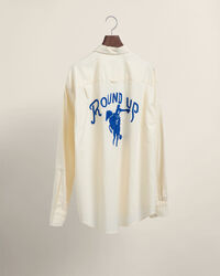 Wrangler x GANT Relaxed Fit Oxford-Hemd mit Stickerei