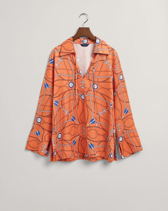 Sailing Print Bluse