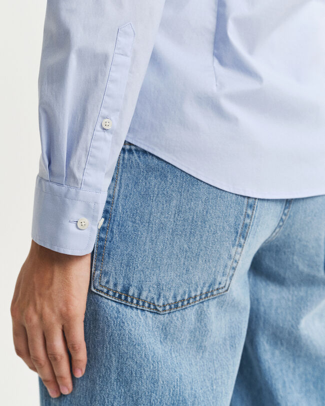 Slim Fit Popeline Bluse