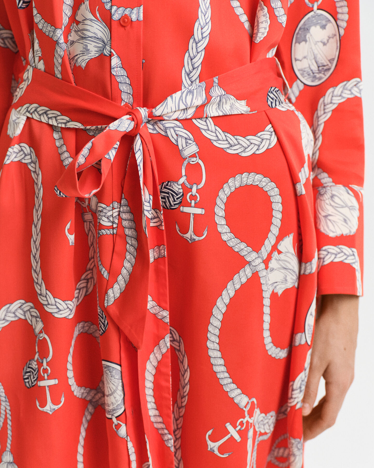 Sailing Print Hemdblusenkleid