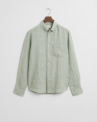 Regular Fit Leinen Hemd mit Streifen