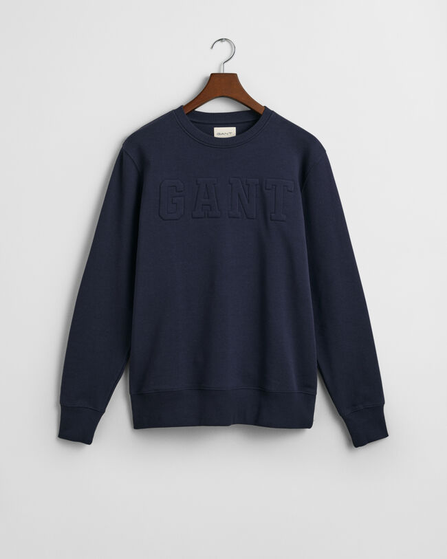 Embossed Rundhals-Sweatshirt