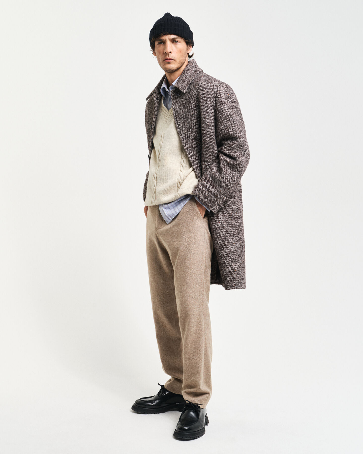 Slim Fit Herringbone Anzughose