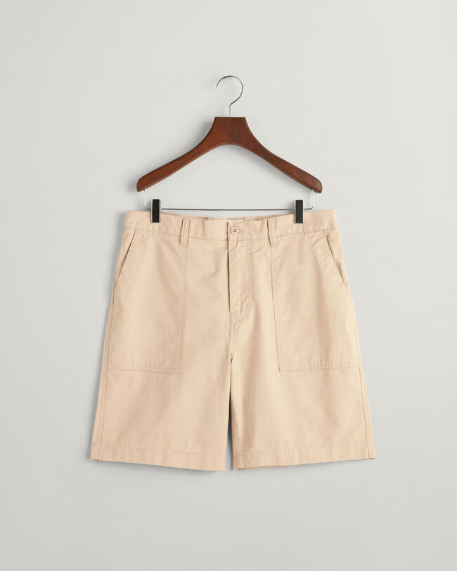 Regular Fit Baumwoll Leinen Shorts