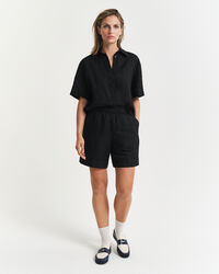 Relaxed Fit Leinenmix Pull-On Shorts