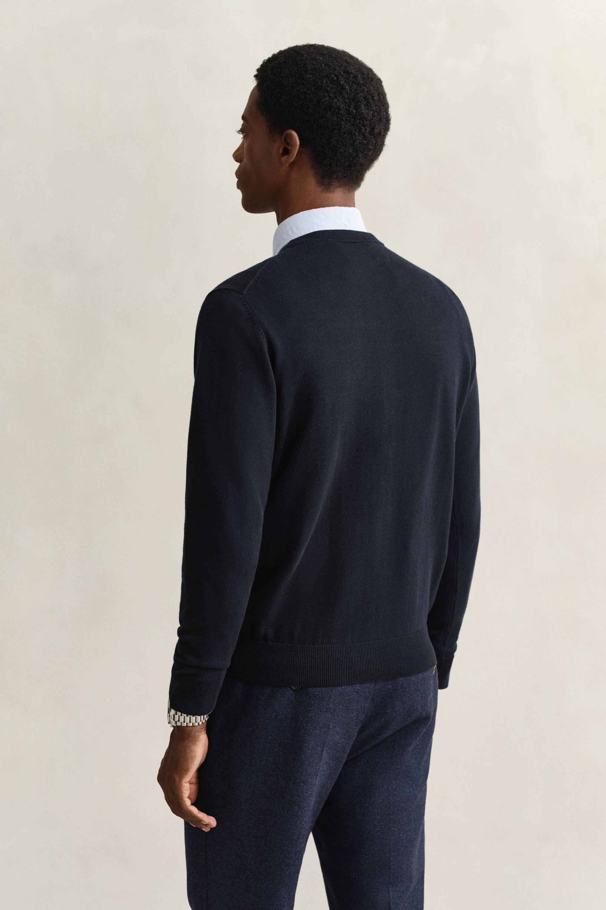 Pull col rond en coton