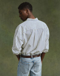 Oversized Popeline Hemd mit Streifen