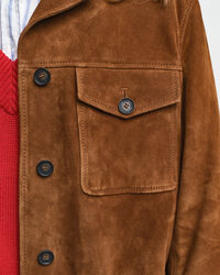 Relaxed Fit Blazer aus Veloursleder