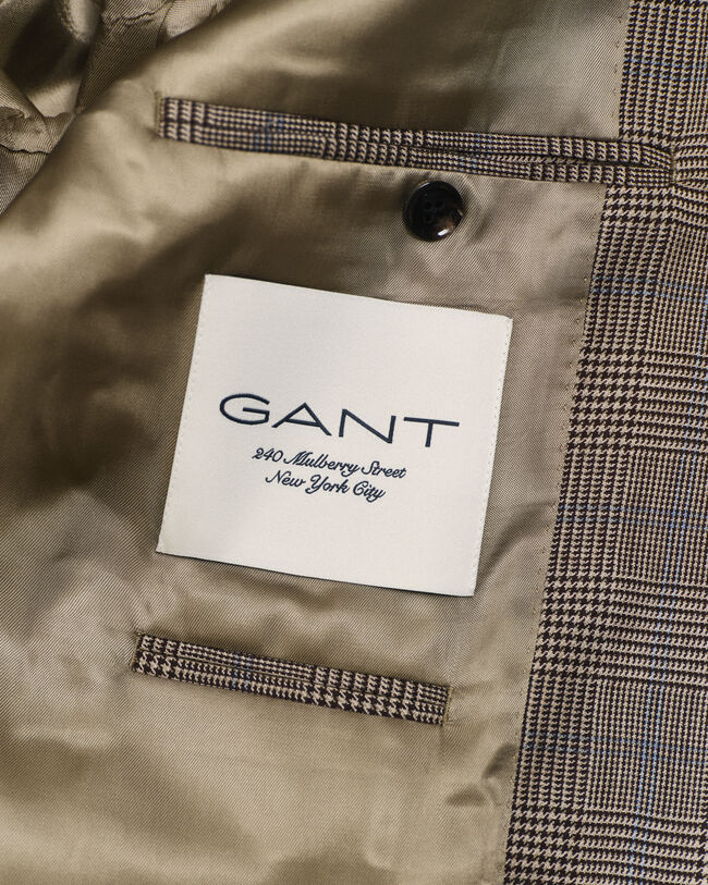 Regular Fit Glen Check Sakko