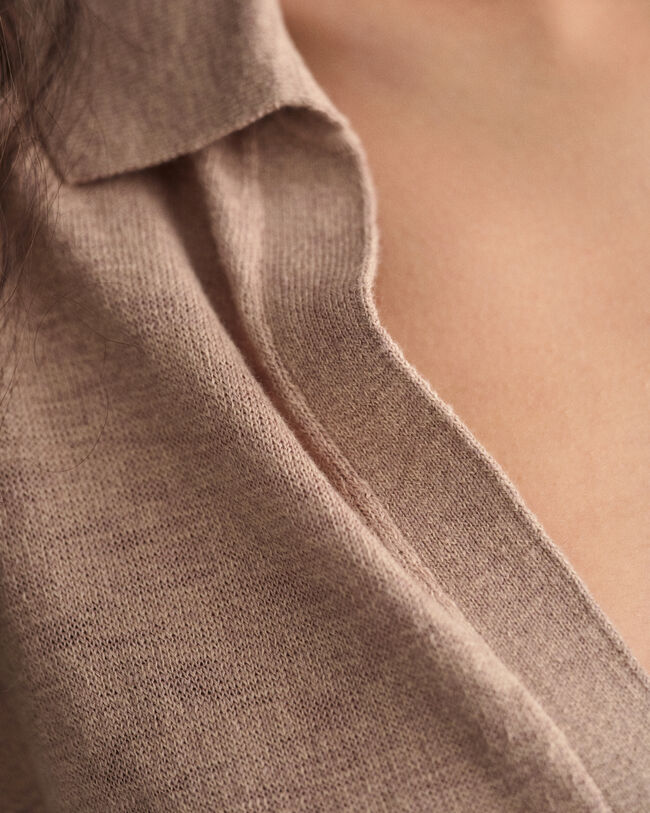 Kleid mit Kragen aus Leinenmischung